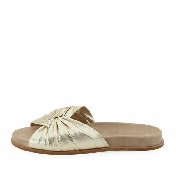 Prada Metallic Twisted Slide Sandals 39 - Picture 2 of 3